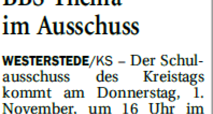 BBS Thema im Schulausschuss