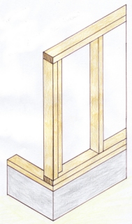 Errichten einer tragenden Holzwand