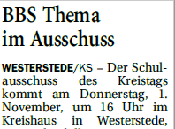 BBS Thema im Schulausschuss